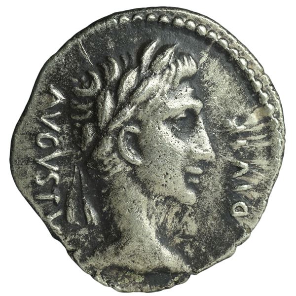15/13 BC roman empire augustus with bull denarius silver coin