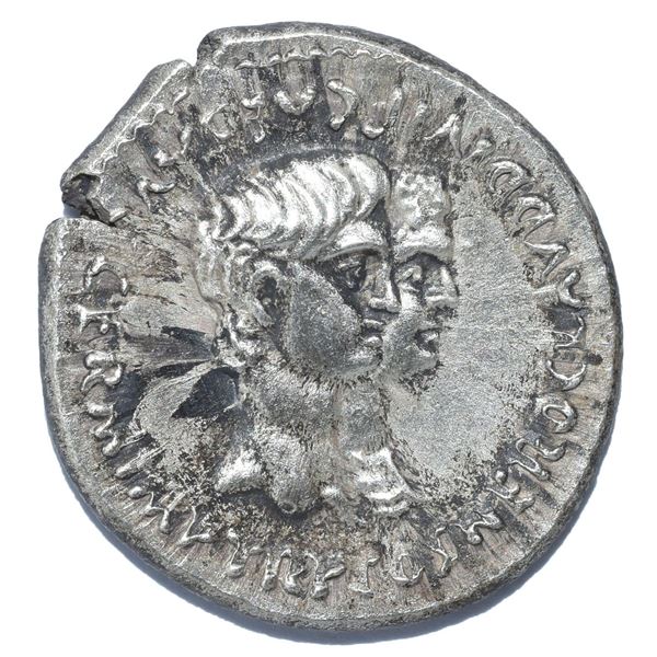 55 AD roman empire nero agrippina jugate denarius silver coin