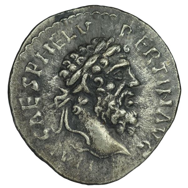 193 AD roman empire pertinax denarius silver coin