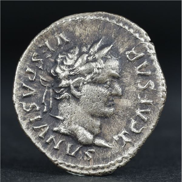 77/78 AD roman empire vespasian denarius silver coin