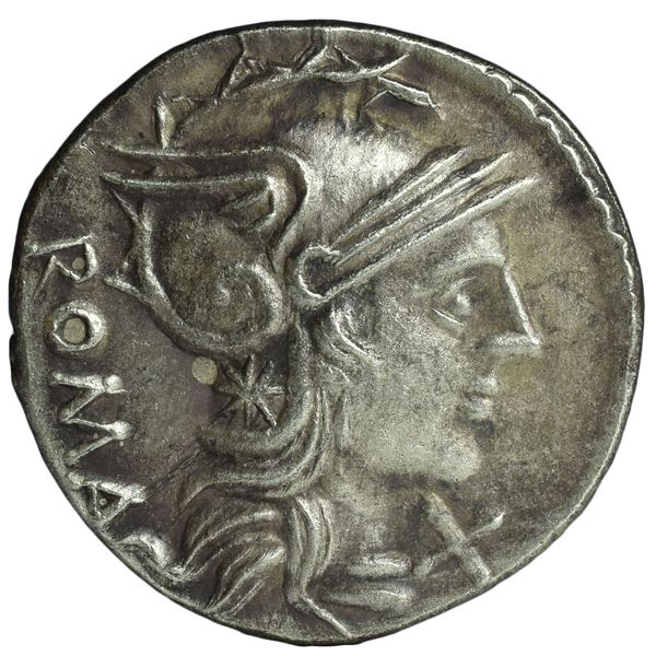 125 BC c.caecilius metellus denarius silver coin