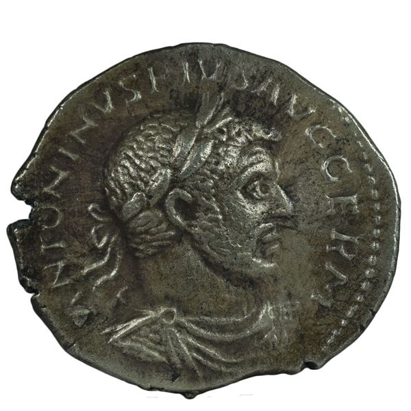 213 AD roman empire caracalla denarius silver coin