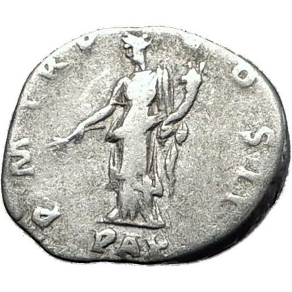 117/138 AD roman empire hadrian ancient silver coin