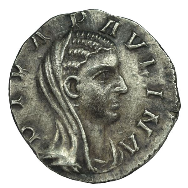 238 AD roman empire diva paulina denarius silver coin