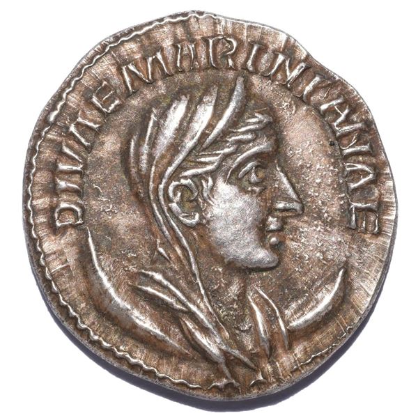 256 AD roman empire antoninianus diva mariniana silver coin