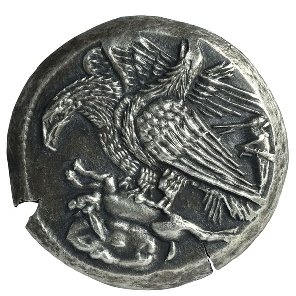 408/406 BC akragas sicily dekadrachm silver coin