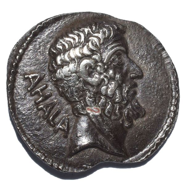 54 BC roman assassin of julius caesar denarius silver coin