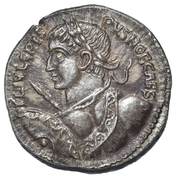 324/325 AD roman empire solidus crispus caesar silver coin