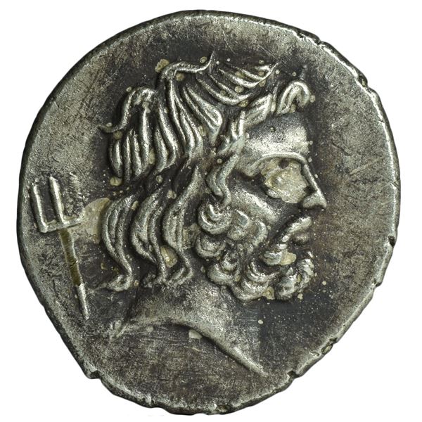 42 BC roman l staius murcus denarius silver coin
