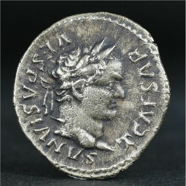 77/78 AD roman empire titus caesar vespasian denarius silver coin