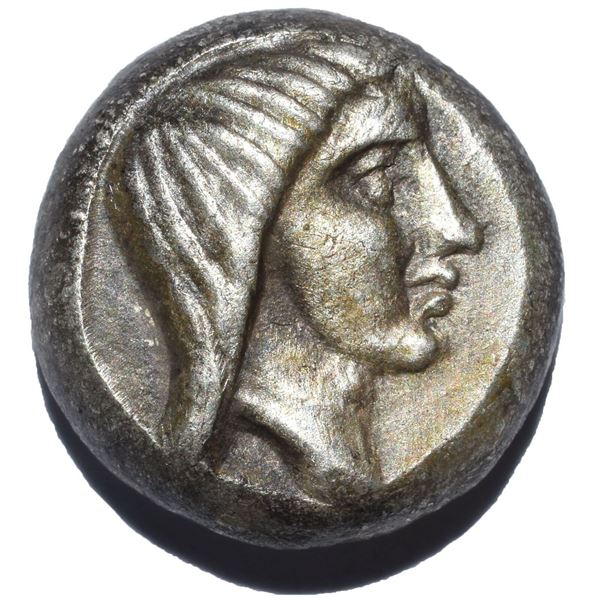 410 BC greek tetrobol kings of thrace sartokos silver coin