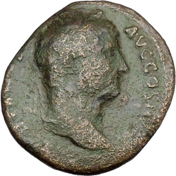 117/138 AD roman hadrian bisexual ancient bronze coin