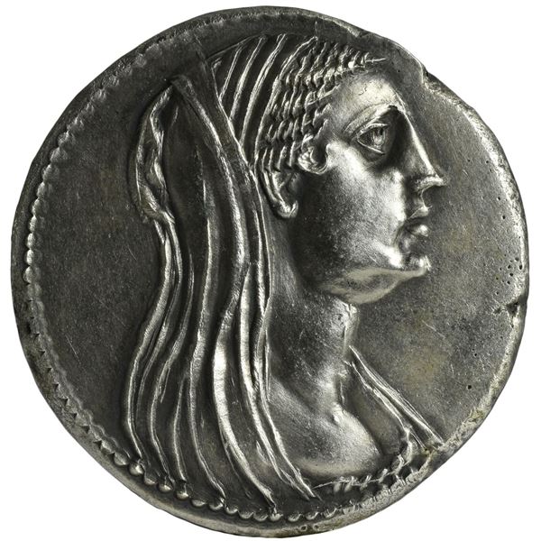 244 BC greek berenike ll dodekadrachm silver coin
