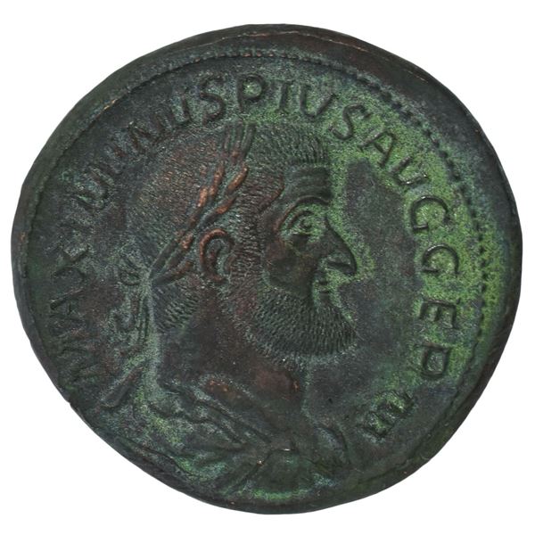 238 AD roman empire sestertius maximinus l thrax bronze coin