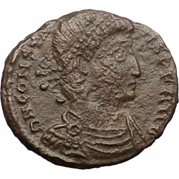 337/361 AD roman constantius ll w phoenix ancient bronze coin