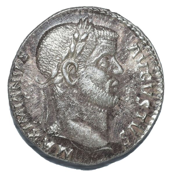 291 AD roman empire av aureus maximianus silver coin