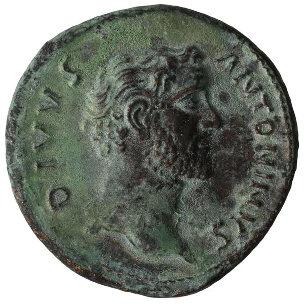162 AD roman empire divus antoninus pius bronze coin
