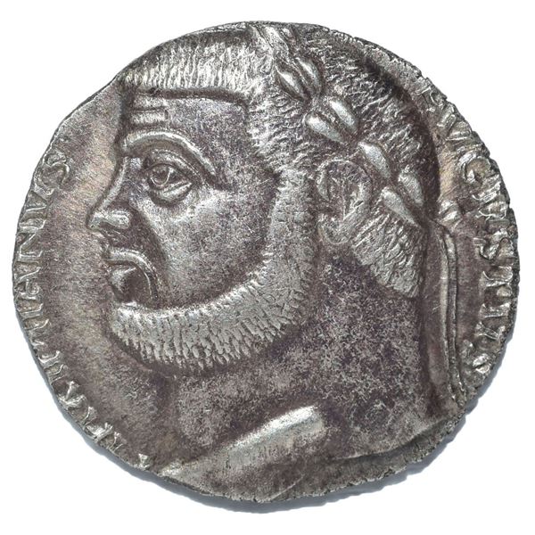 303/304 AD roman empire av aureus maximian silver coin