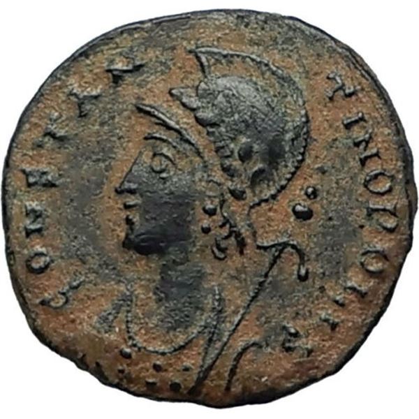 307/337 AD roman constantine l constantinople bronze coin