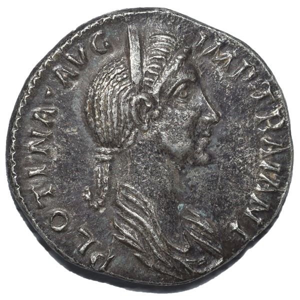 112 AD roman empire pompeia plotina denarius silver coin