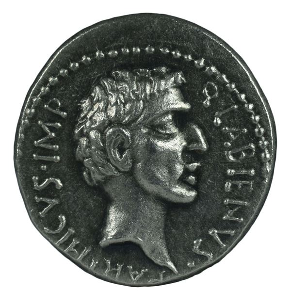 40 BC roman q.labienus denarius silver coin