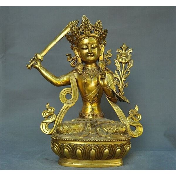 ming dynasty gilt bronze kwanyin buhddha figure