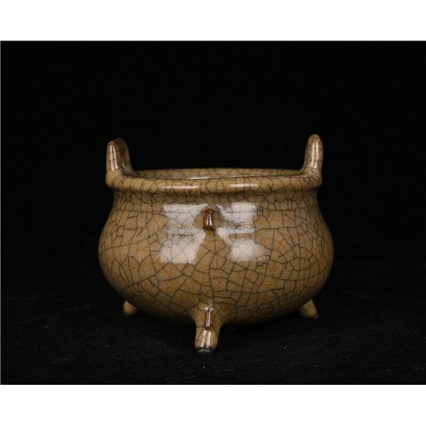 qianlong period guan klin double handle incense burner