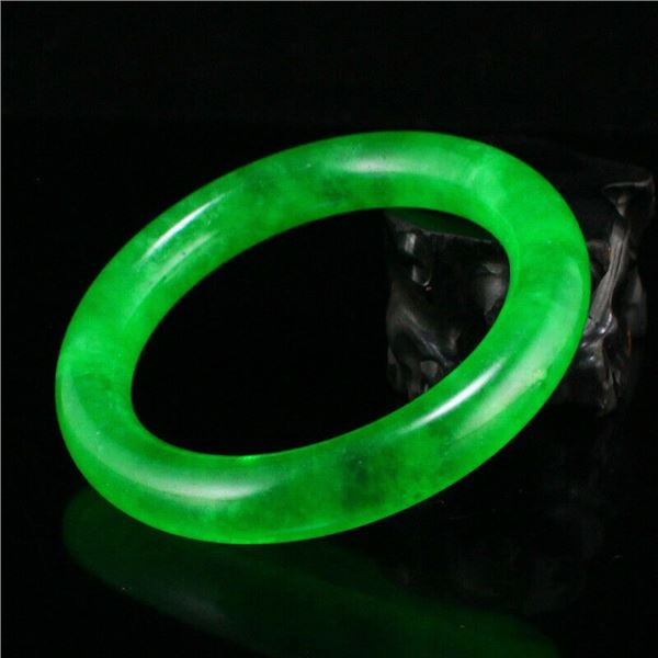 natural (a)grade green jade bangle