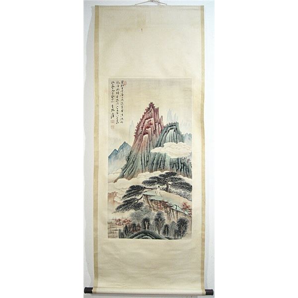 zhang daqian mark ink color painting