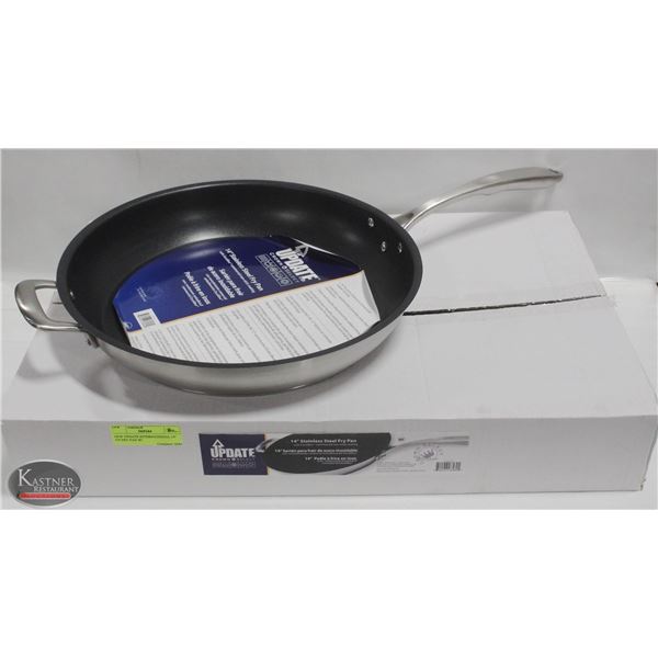 NEW UPDATE INTERNATIONAL 14  S/S FRY PAN W/