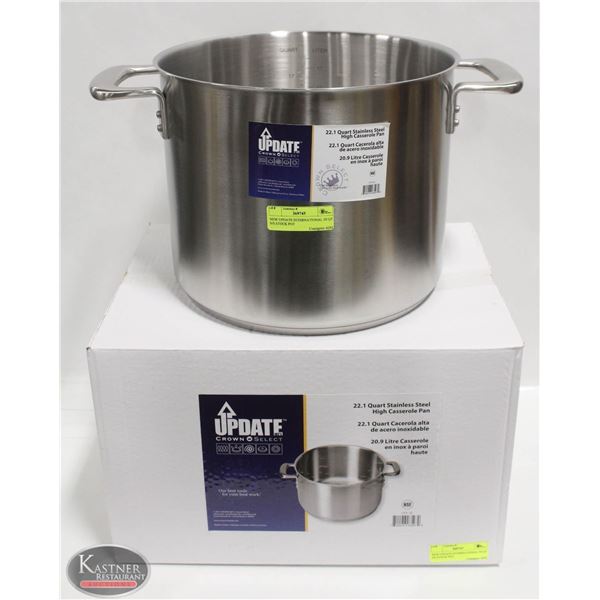 NEW UPDATE INTERNATIONAL 20 QT S/S STOCK POT