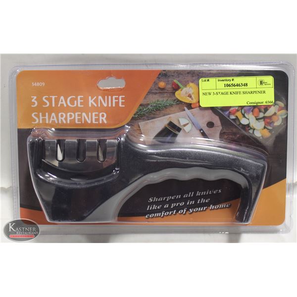 NEW 3-STAGE KNIFE SHARPENER