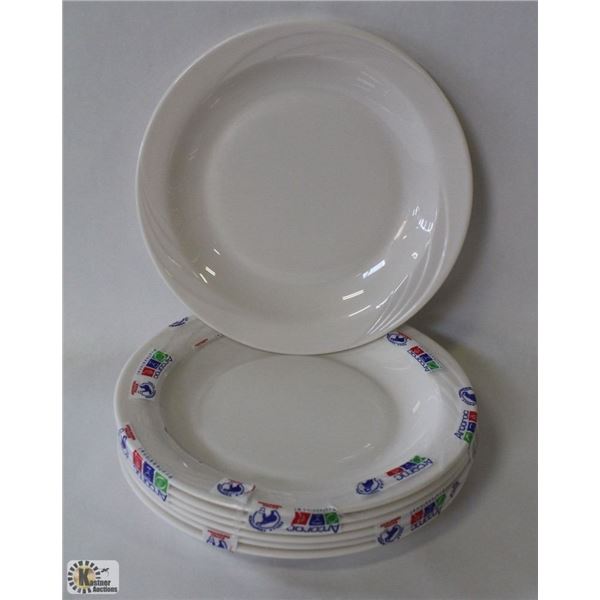 PACKAGE OF 6 OPAL CYPRESS 9" IVORY PLATES, MADE IN