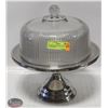 Image 1 : STAINLESS STEEL CAKE STAND W/ GLASS DOME