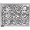 Image 1 : LOT OF 3 NEW ALUMINUM WINCO 12 CUP MUFFIN PANS