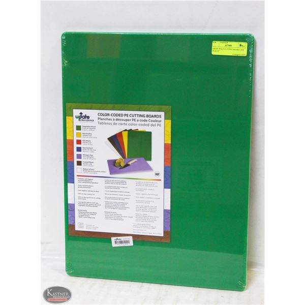 GREEN POLY CUTTING BOARD 12 X 18 X 1/2 