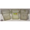 Image 1 : THREE CAMBRO 4QT DRY INGREDIENT BINS