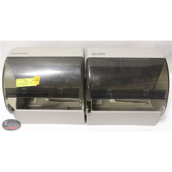 2 SCOTT WALL MOUNT PAPER TOWEL DISPENSERS