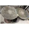 PAIR OF ALL-METAL CIRCULAR TABLES - 23.5"