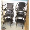 GROUP OF 6 PADDED DINING CHAIRS W/ ARMRESTS