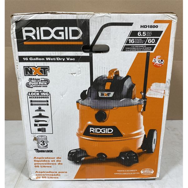 RIDGID 16 GAL SHOP VAC - NEW IN BOX
