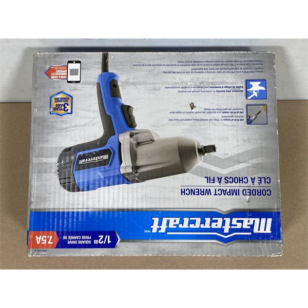 MASTERCRAFT 1/2 INCH IMPACT WRENCH - AS NEW
