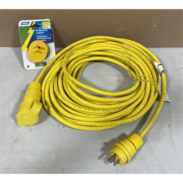 EXTENSION CORD WITH RV ADAPTER