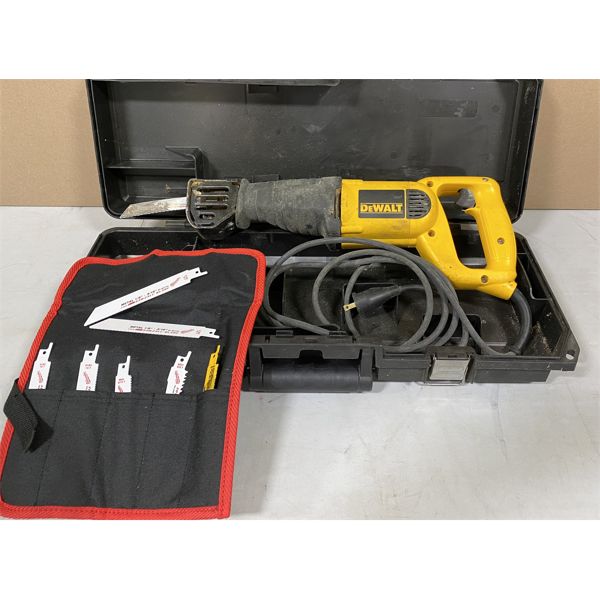 DEWALT CORDED RECIPROCATING SAW WITH BLADES