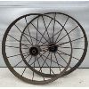Image 1 : LOT OF 2 - 46" SEED DRILL STEEL WHEELS