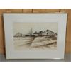Image 1 : E. MATTHEWS 1943 - ? - WINTER BARNS - WATERCOLOUR ON PAPER - 11 X 16.4 INCHES