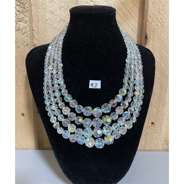 4 STRAND BOREALIS CRYSTAL NECKLACE