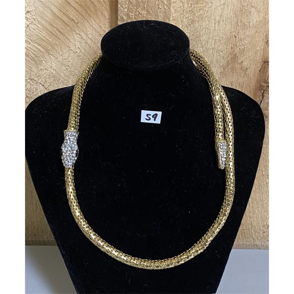 SERPENTINE DESIGN COSTUME JEWELRY NECKLACE 