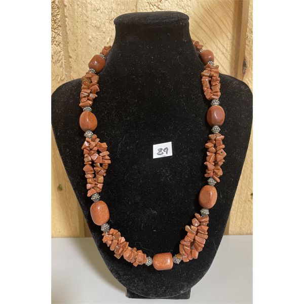 COPPER GOLDSTONE NECKLACE