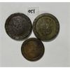 Image 2 : LOT OF 3 - 1797 BRITISH 1 AND 2 PENCE COINS